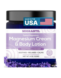 Crema de Magnesio Nocturna Vegana Basic Vigor 250mg Lavanda