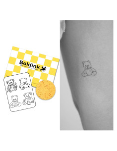 Tatuajes Semipermanentes Boldink Muñeco de Oso 7-14 Días