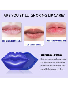 Mascarilla Hidratante para Labios Charm Kiss 20 Pcs Azul 2