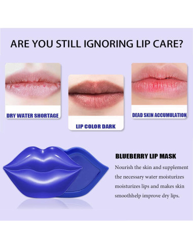 Mascarilla Hidratante para Labios Charm Kiss 20 Pcs Azul