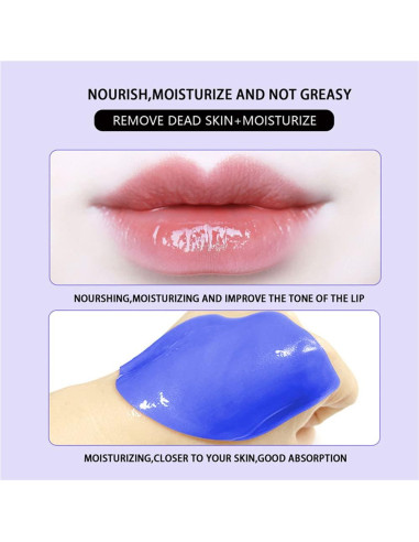 Mascarilla Hidratante para Labios Charm Kiss 20 Pcs Azul