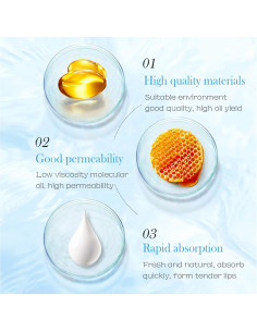 Mascarilla Labial Hidratante Jakuva 30PCS Colágeno Rosa 2