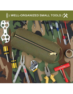Bolsa de Herramientas Pequeña Rough Enough Verde Militar 22.86x10.16cm 2