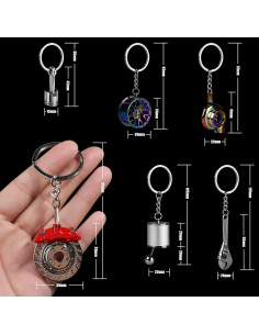 Llavero de Metal HNYYZL 6 Piezas Temáticas de Automóvil 2