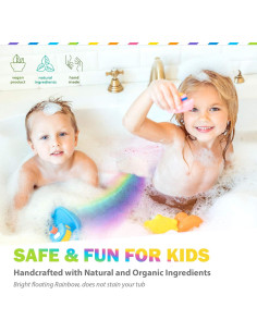 Bombas de Baño Mágicas Arcoíris 5oz - Mineral Me California 2