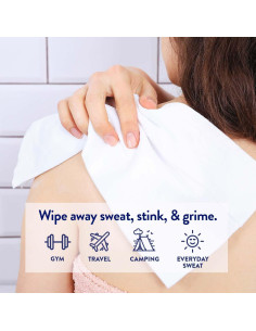 Toallitas de Ducha Megababe Pepino y Menta 10 Unidades 2