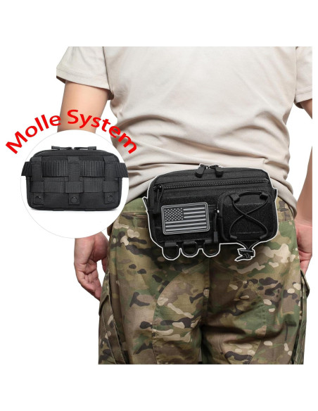 Bolsa Administrativa Horizontal Molle Lemubeane Táctica 23.9x15cm