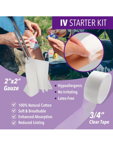 Kit de Inicio IV Estéril Omnia ONE - 50 PCs para Inserción Médica