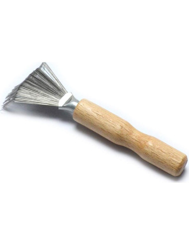 Rastrillo de Alambre Luwigs con Mango de Madera 11.43 cm