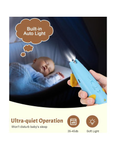 Cortador de Uñas Eléctrico Lictin 2 en 1 para Bebés con Luz 2