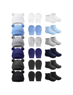Conjunto de gorro, manoplas y calcetines Geyoga 0-6 meses