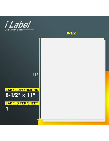 Papel de Etiquetas Completo BETCKEY 21.6x27.9 cm Mate 100 Hojas