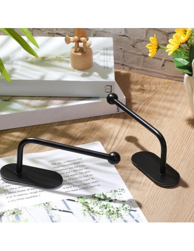 Soportes Adhesivos para Cortinas CroBlissful 2 Pcs Negro