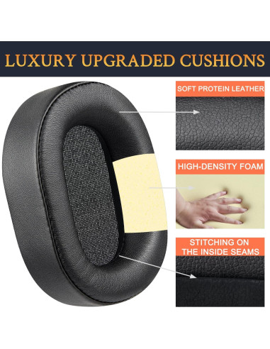 Almohadillas de Reemplazo SOULWIT para Corsair HS65/HS55 - Negro