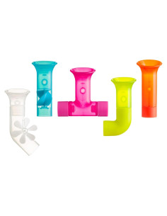 Juguetes de baño Boon Pipes - 5 piezas multicolor para bebés
