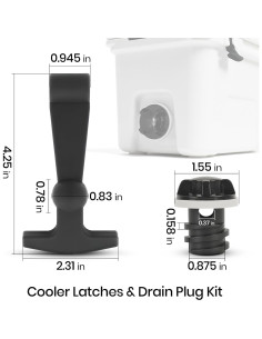 Kit de Pestillos y Tapón de Drenaje Calvana para Yeti y RTIC 2