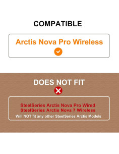 Almohadillas de Reemplazo Defean para Auriculares Steelseries Arctis Nova Pro Inalámbricos - Tela Negra 2
