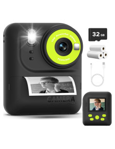 Cámara Instantánea para Niños Okaloka P89 48MP HD Negro