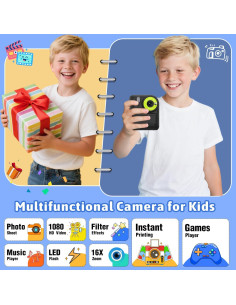 Cámara Instantánea para Niños Okaloka P89 48MP HD Negro 2