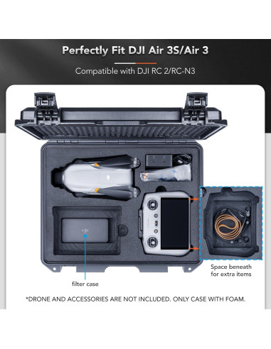 Estuche Duro Impermeable Lykus Titan MA310 para DJI Air 3S/Air 3