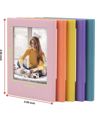 10 Marcos de Foto Magnéticos Coloridos QUEEN3C 8.8x6.5 cm