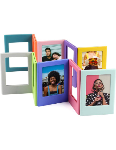 10 Marcos de Foto Magnéticos Coloridos QUEEN3C 8.8x6.5 cm