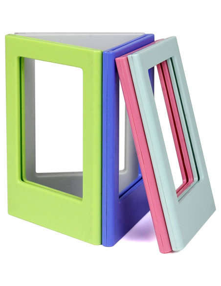 10 Marcos de Foto Magnéticos Coloridos QUEEN3C 8.8x6.5 cm