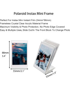 Marco de Foto Acrílico LAGIPA 5 Pcs 8.6x5.3 cm Transparente 2