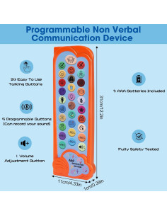 Dispositivo AAC BRIFUTR para Autismo con 24 Botones y Volumen Ajustable 2