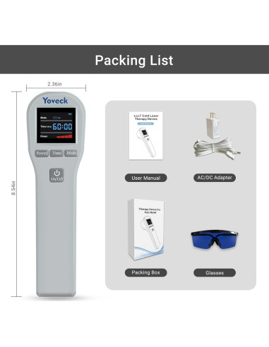 Dispositivo de Terapia de Luz Roja YOVECK 940nm 860nm 660nm