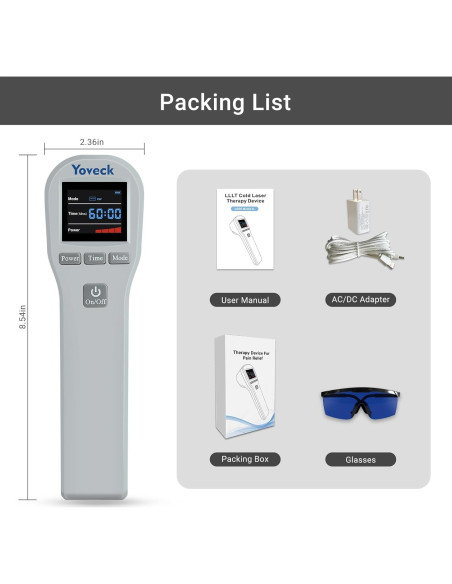 Dispositivo de Terapia de Luz Roja YOVECK 940nm 860nm 660nm