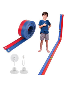 Juego de Pista de Carreras Flexible 4.57m LEEUDCOI Azul y Rojo