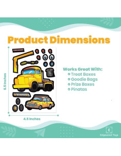 24 Hojas de Calcomanías de Camiones Edgewood Toys - Diversión Sin Desorden 2