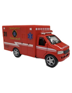 Ambulancia de Juguete KiNSMART 12.7 cm Metal Retroceso Rojo