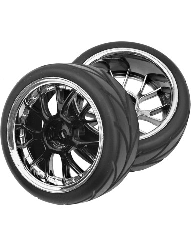 4 Neumáticos de Caucho HIRCQOO 65mm para Carros RC 1/10