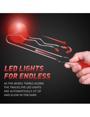Gejoy Ruedas Giroscópicas Magnéticas Iluminadas 4 Pcs