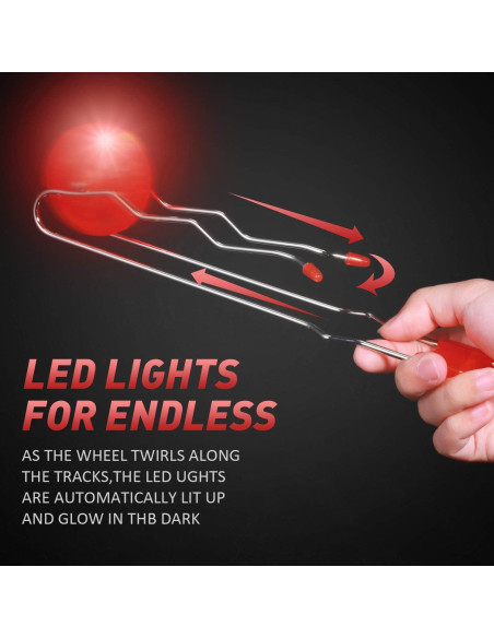 Gejoy Ruedas Giroscópicas Magnéticas Iluminadas 4 Pcs