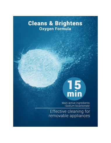 120 Tabletas Limpiadoras WRKLLY para Retenedores y Dentaduras