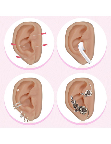 Modelo de Oído de Silicona SimCoach para Acupuntura y Piercing