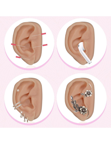 Modelo de Oído de Silicona SimCoach para Acupuntura y Piercing