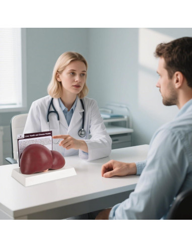 Modelo de Anatomía del Hígado Humano en Silicona 25.9x17 cm