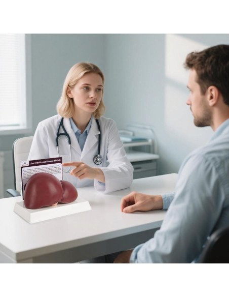 Modelo de Anatomía del Hígado Humano en Silicona 25.9x17 cm