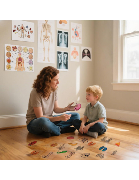 16 Tarjetas de Esqueleto Humano BAOGETONGLER 22.86x15.24cm