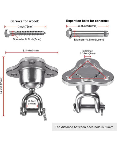 Soporte para Saco de Boxeo SELEWARE con Giro Silencioso