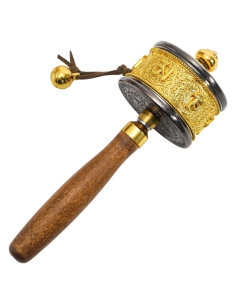 Rueda de Oración de Mano Foraineam con Escrituras Budistas