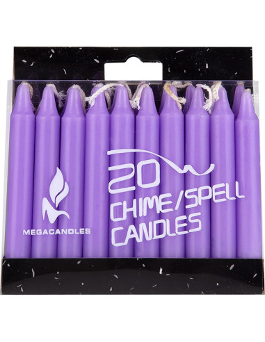 Set de 20 Mini Velas de Ritual Lavanda Mega Velas 10 cm