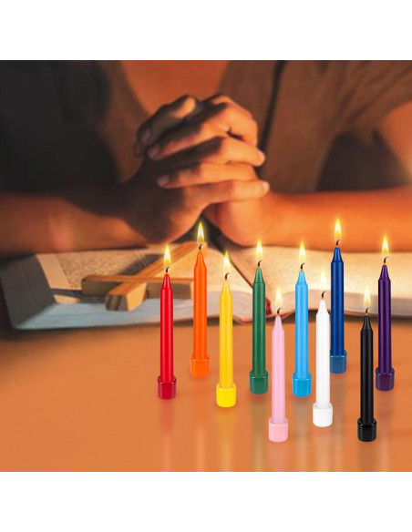 Set de 20 Mini Velas de Ritual Lavanda Mega Velas 10 cm