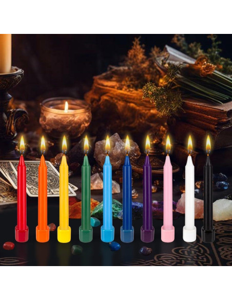 Set de 20 Mini Velas de Ritual Lavanda Mega Velas 10 cm