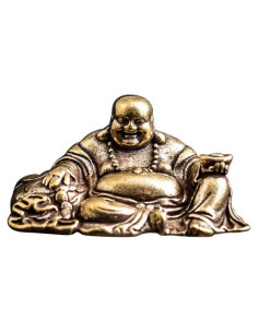 Estatua Mini Buda Risueño de Bronce DMtse 4.2x2.5x2.3cm