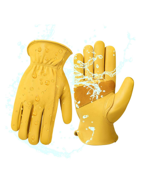 Guantes de trabajo DULFINE de cuero para jardinería - Grande